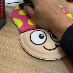 mouse pad cogumelo rosa decoração divertida