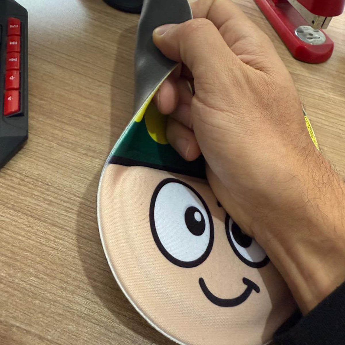 mouse pad cogumelo verde gamer
