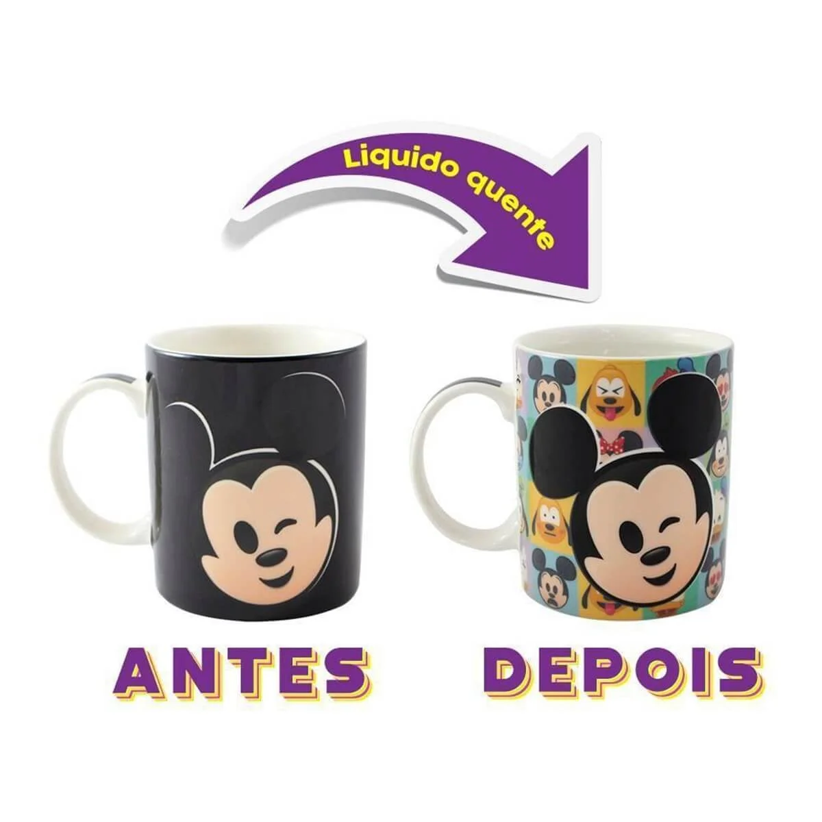Caneca Magic Mickey Emoji - Presente Criativo Geek