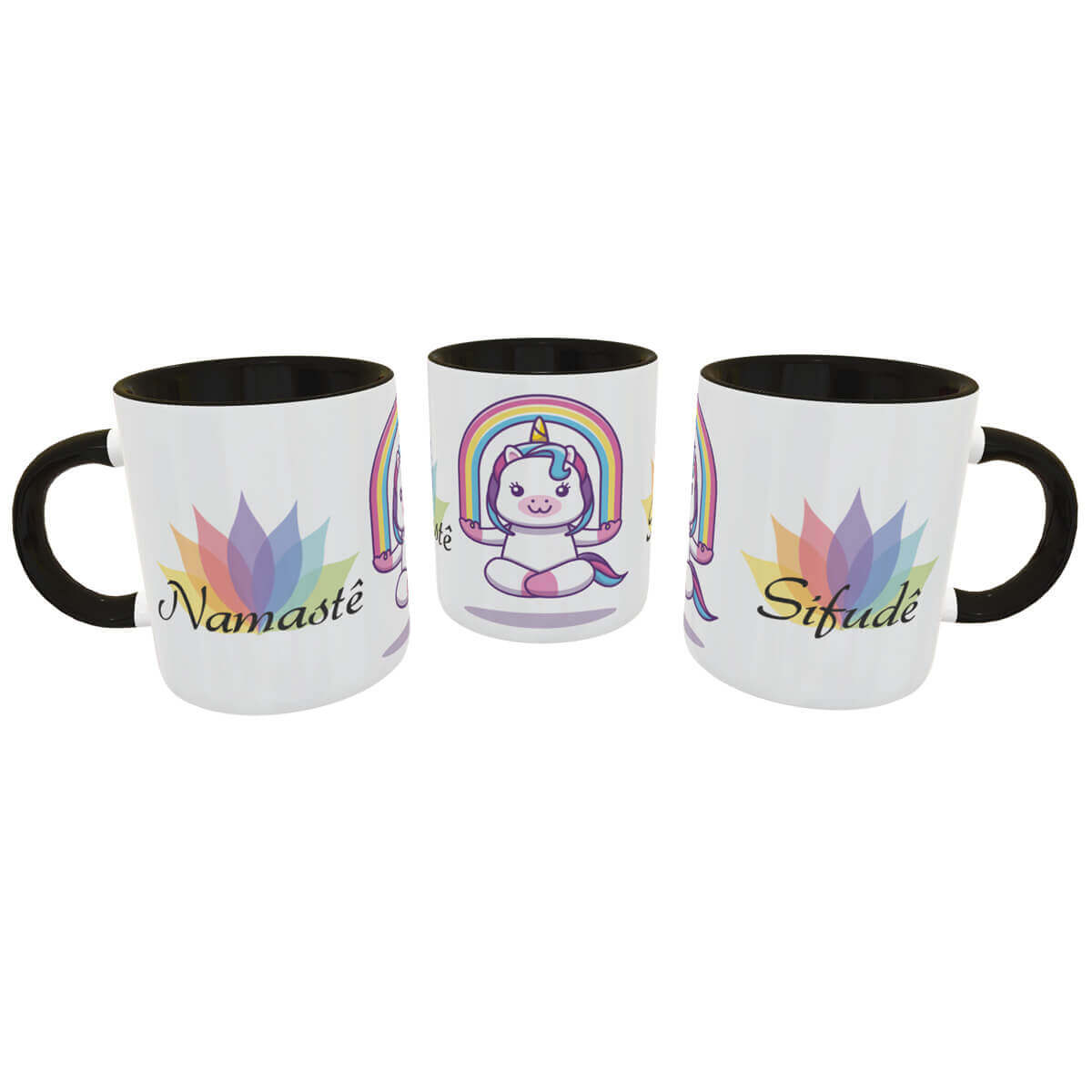 Caneca debochada Unicornio Namaste Sifude