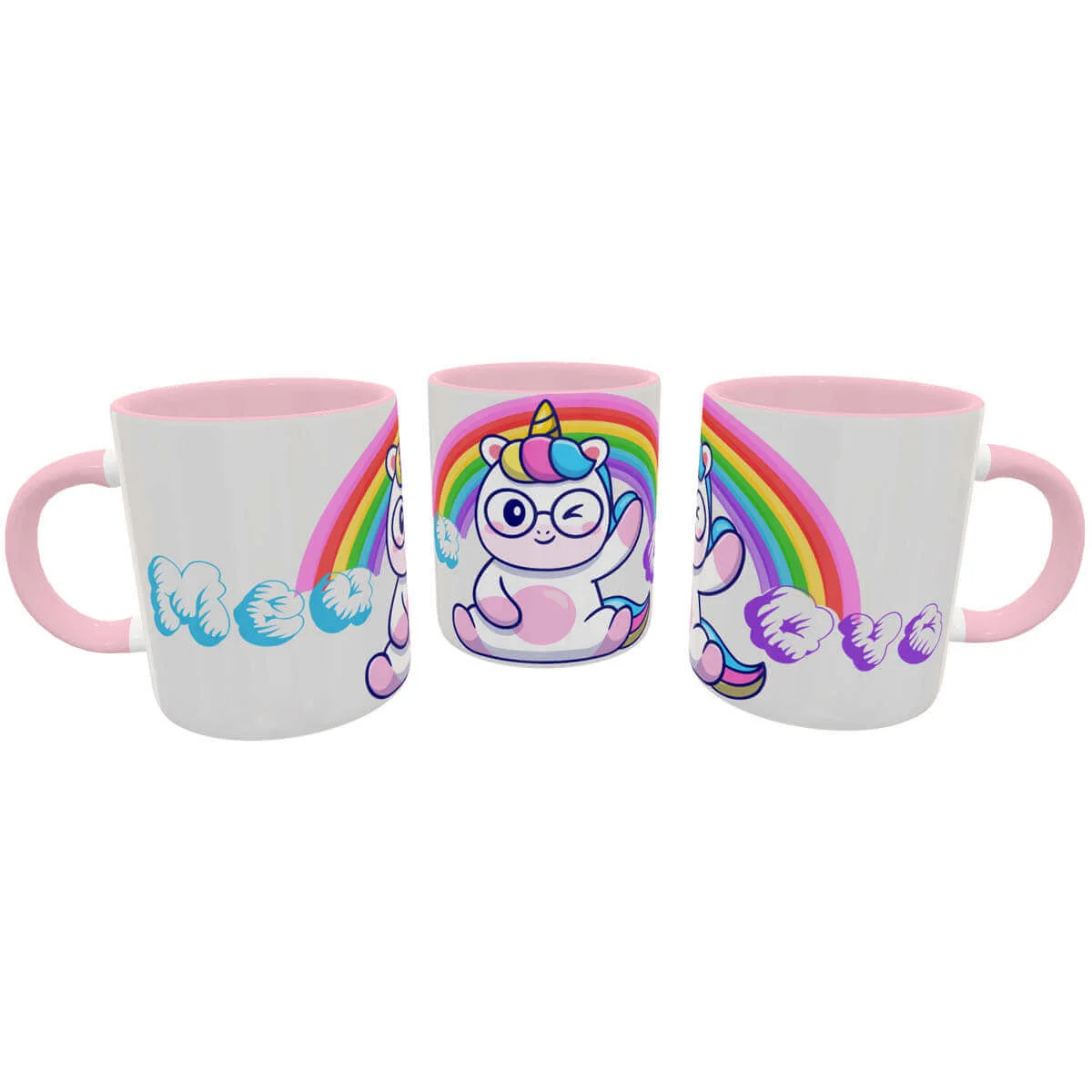 Caneca unicórnio indelicado meu ovo rosa