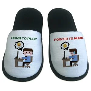 Pantufa Gamer Born to Play - Presente Criativo Geek