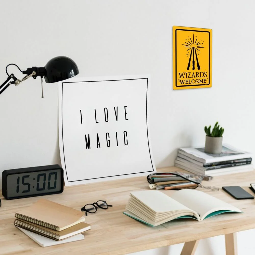 Placa Decorativa Wizards Welcome - Presente Geek 2