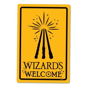 Placa Decorativa Wizards Welcome - Presente Geek