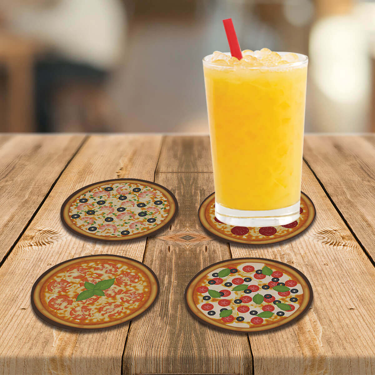 Porta copos Pizza - Presente Criativo 2