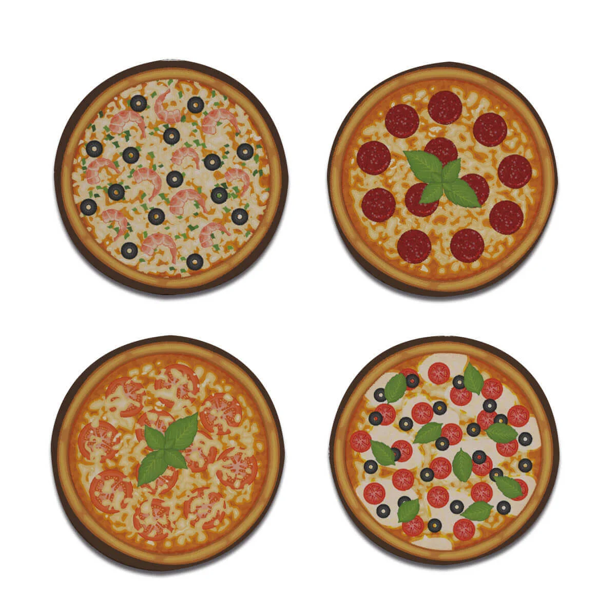 Porta copos Pizza - Presente Criativo Porta copos Pizza - Presente Criativo