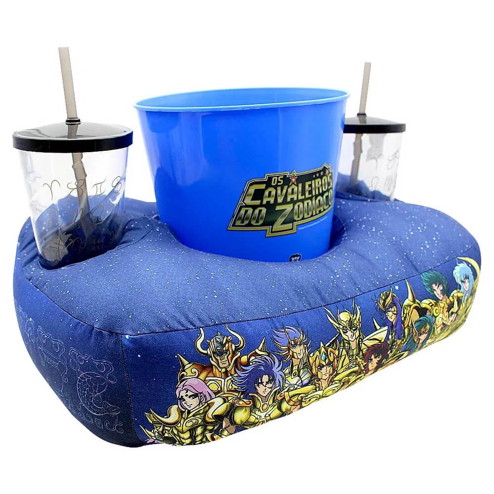Almofada Porta Pipoca Cavaleiros do Zodíaco - Presente Criativo Geek 2