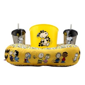 Almofada Porta Pipoca Snoopy e Turma - Presente Criativo Geek