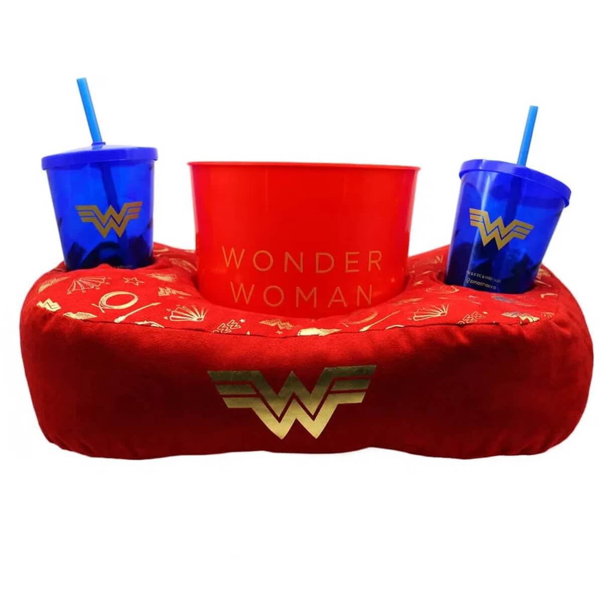 Almofada Porta Pipoca Wonder Simbolo WW84 - Presente Criativo Geek Almofada Porta Pipoca Wonder Simbolo WW84 - Presente Criativo Geek