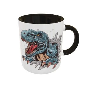 Caneca Dinossauro T-Rex - Presente Criativo Geek