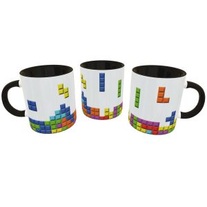 Caneca Game retrô Tetris - Presente Criativo Geek 3