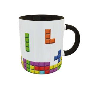 Caneca Game retrô Tetris - Presente Criativo Geek