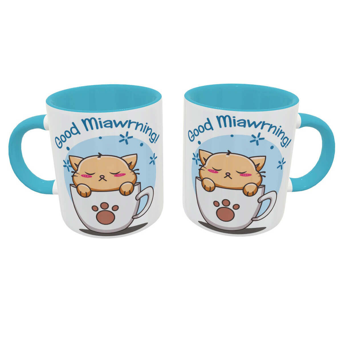 Caneca Kawaii Gatinho Bom dia - Presente Criativo 2