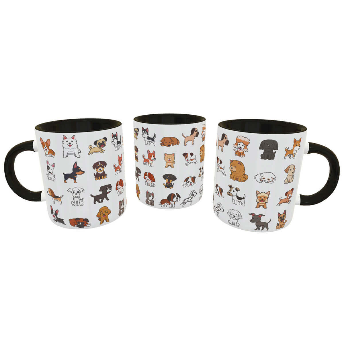 Caneca divertida Cães Cartoon - Presente Criativo 2