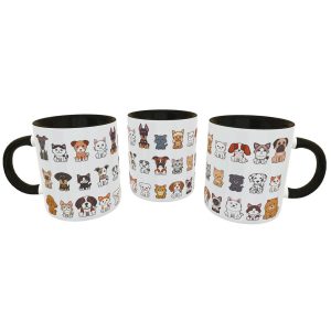 Caneca divertida Cães e Gatos Cartoon - Presente Criativo 2