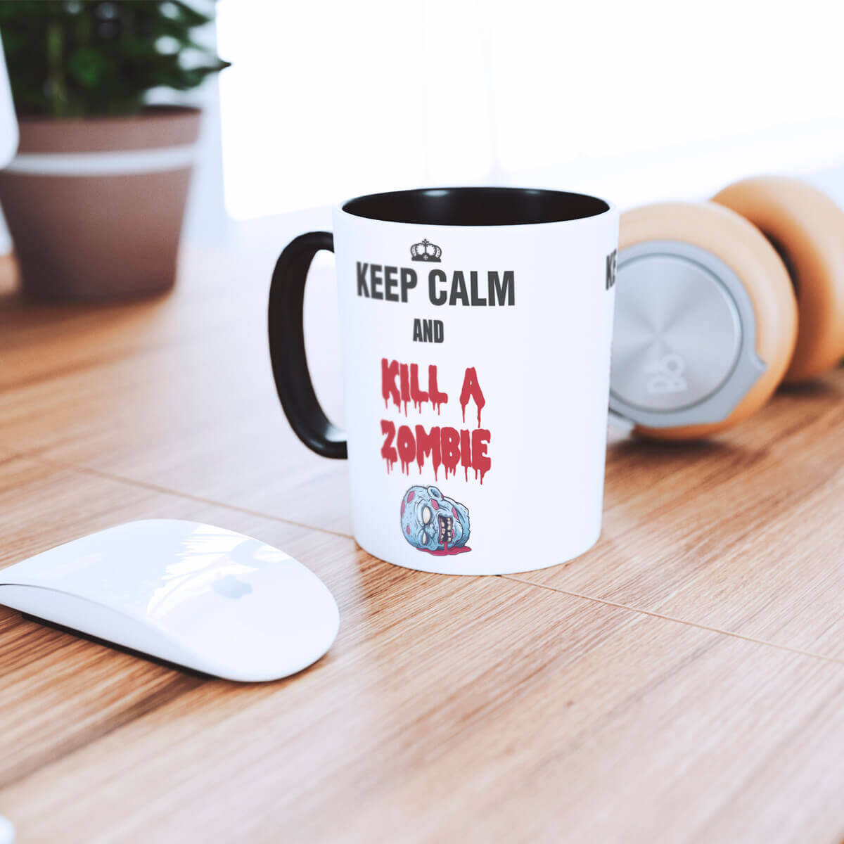 Caneca geek Keep Calm and Kill a Zombie - Presente Criativo Geek 2