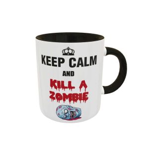 Caneca geek Keep Calm and Kill a Zombie - Presente Criativo Geek
