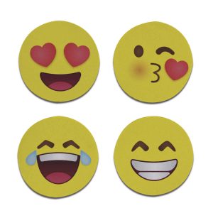 Kit 4 Porta Copos Emojis - Presente Criativo