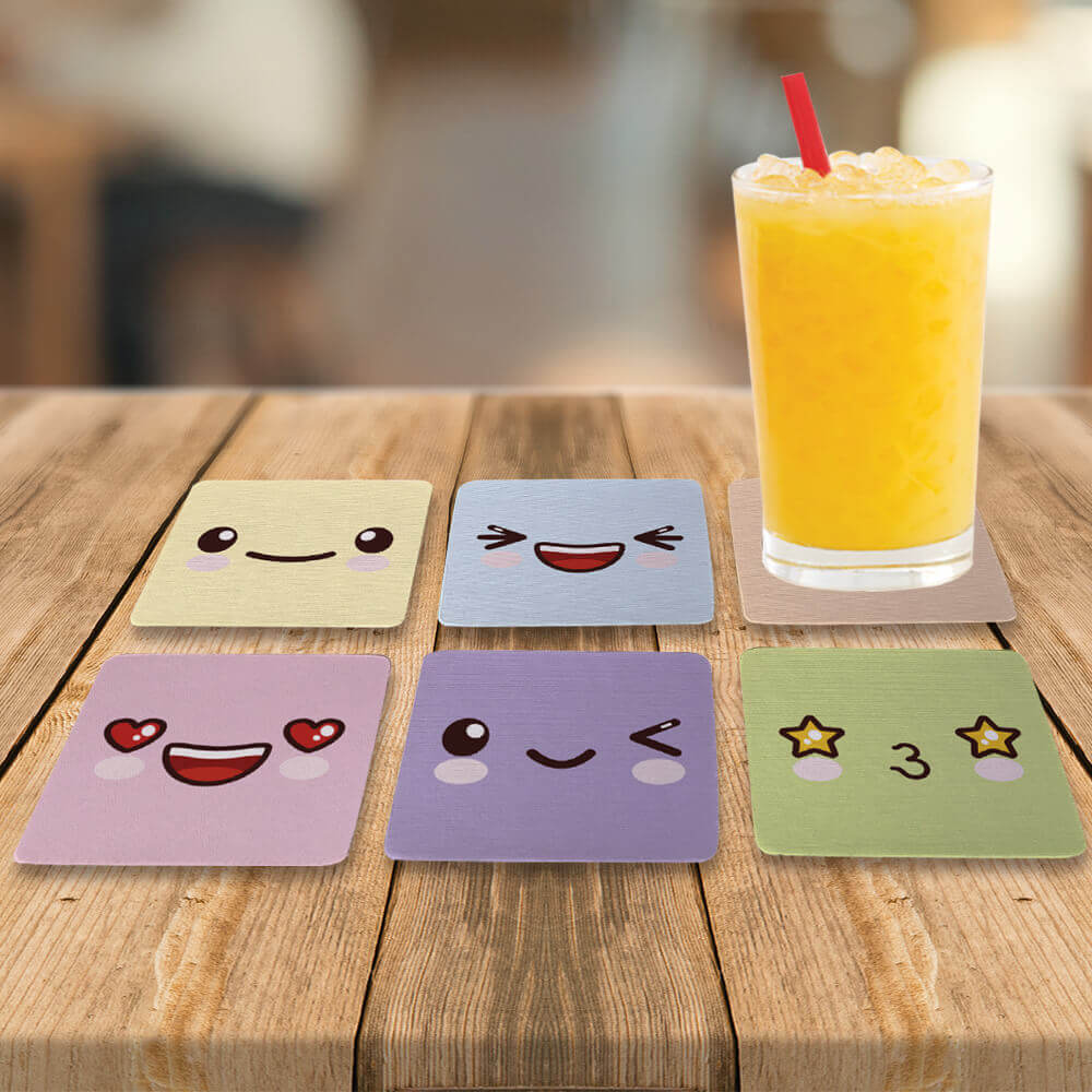 Kit 6 Porta copos Rostos Kawaii - Presente Criativo Geek 2