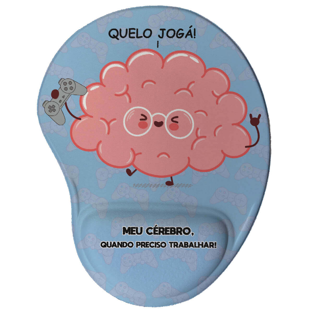 Mouse pad ergonômico Quero Jogar - Presente Criativo Geek Azul Mouse pad ergonômico Quero Jogar - Presente Criativo Geek Azul