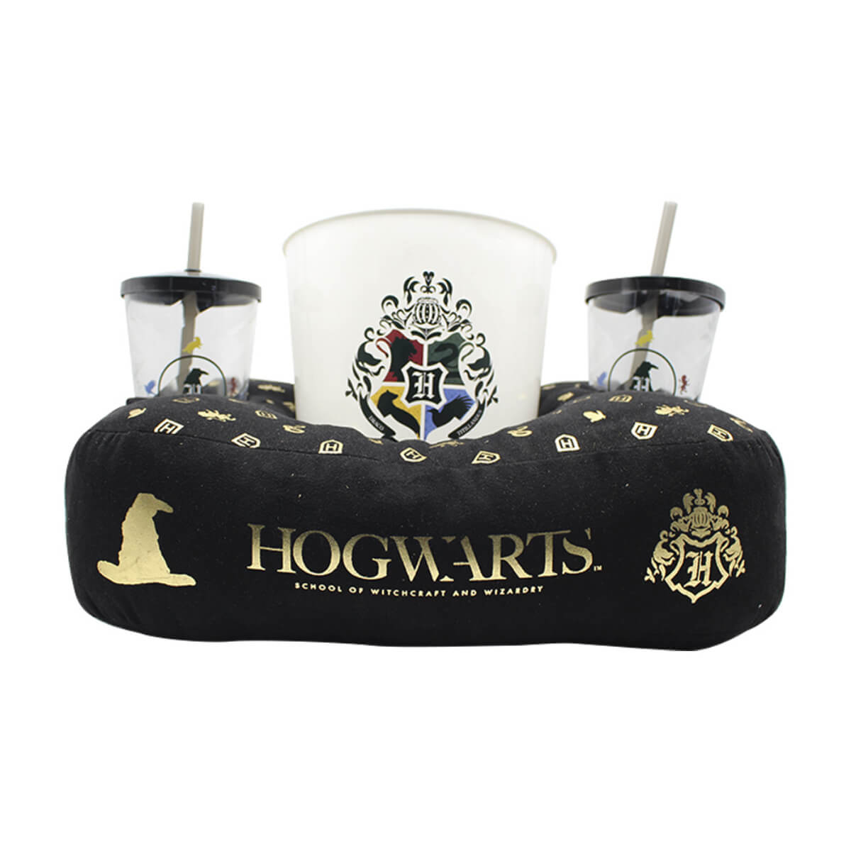 Almofada Porta Pipoca Harry Potter Hogwarts - Presente Geek