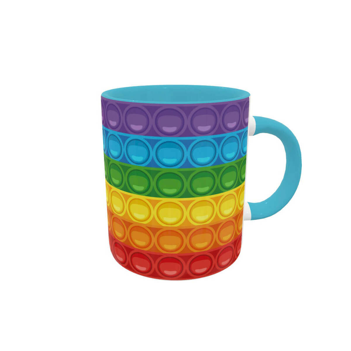 Caneca divertida Pop It - Presente Criativo Azul