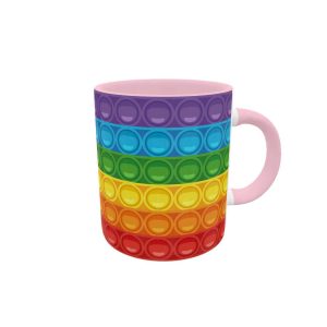 Caneca divertida Pop It - Presente Criativo Rosa