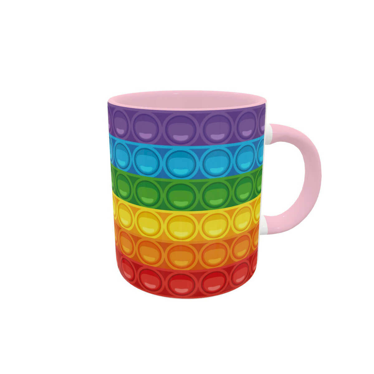 Caneca divertida Pop It - Presente Criativo Rosa