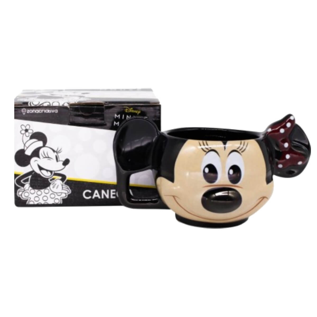 Caneca 3D Formato Minnie Vintage - Presente Geek Caneca 3D Formato Minnie Vintage - Presente Geek