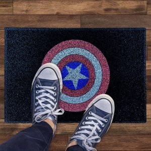Capacho Escudo Capitão América - Presente Criativo Geek 2