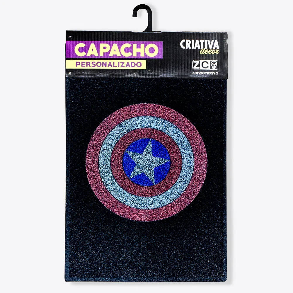 Capacho Escudo Capitão América - Presente Criativo Geek 3