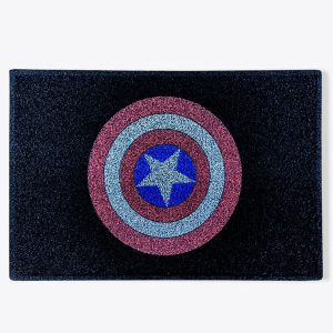 Capacho Escudo Capitão América - Presente Criativo Geek