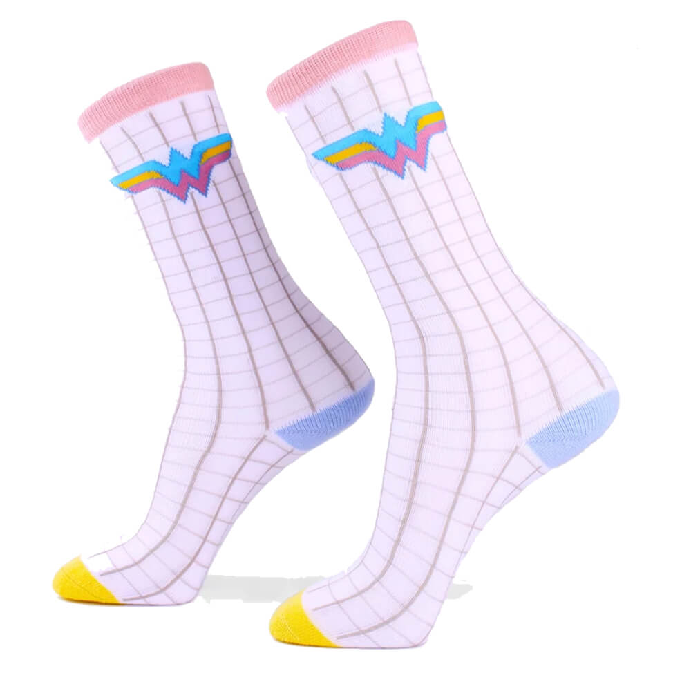 Meias Cano Alto Mulher Maravilha Logo - Presente Geek 2