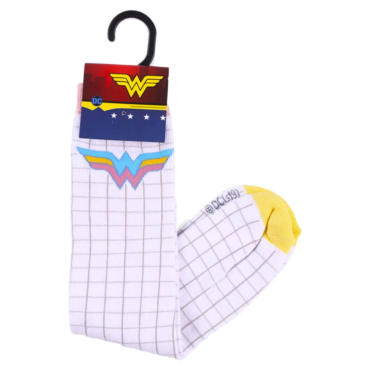 Meias Cano Alto Mulher Maravilha Logo - Presente Geek