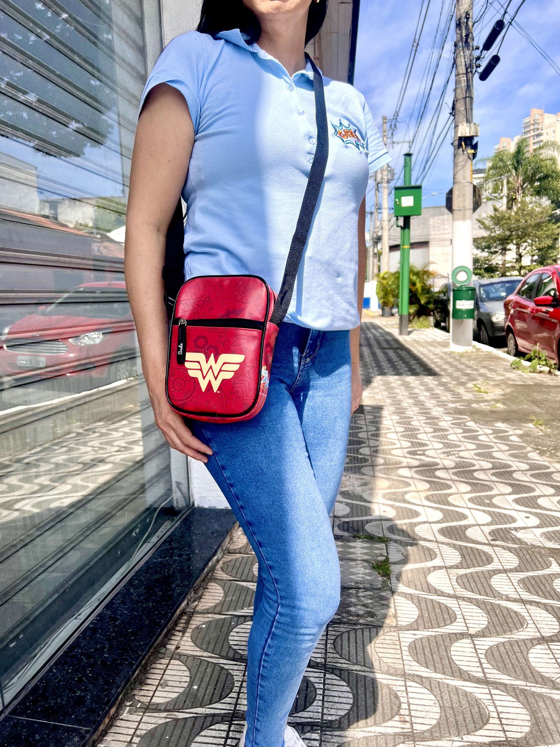 Bolsa Feminina Shoulder Bag Mulher Maravilha Oficial DC