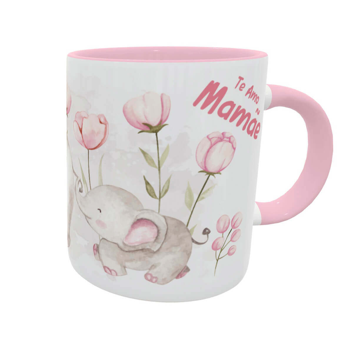 Caneca Mãe elefanta Kawaii Presente dia das mães 2