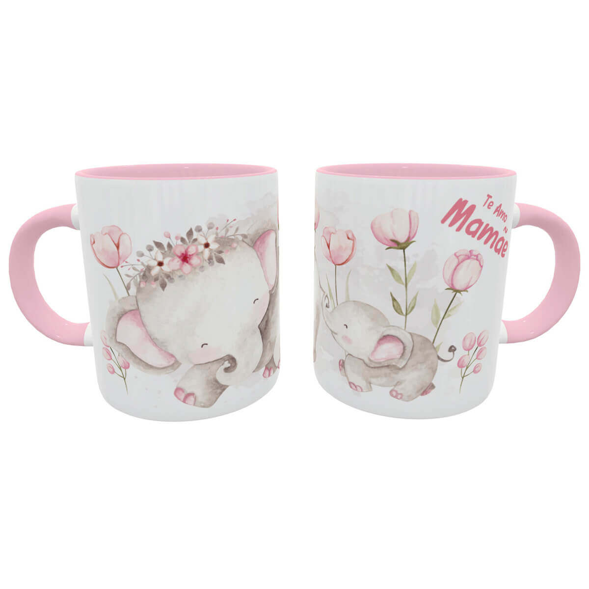 Caneca Mãe elefanta Kawaii Presente dia das mães