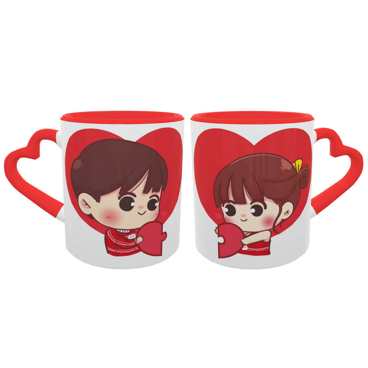 Caneca Casal Kawaii Presente Criativo Namorados geek Caneca Casal Kawaii Presente Criativo Namorados geek