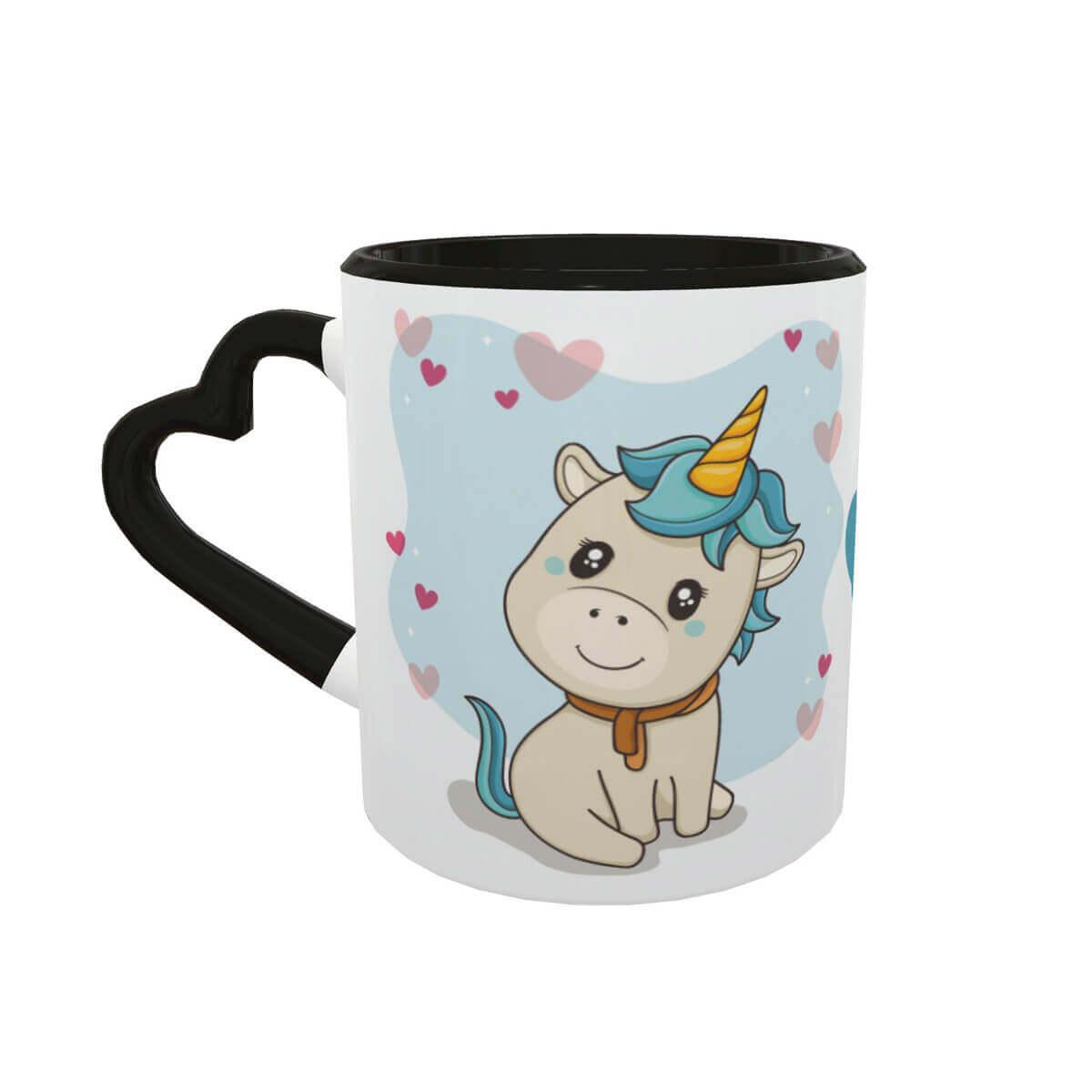 Caneca Casal unicórnios kawaii Presente Criativo Namorados geek 2