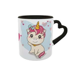 Caneca Casal unicórnios kawaii Presente Criativo Namorados geek 3