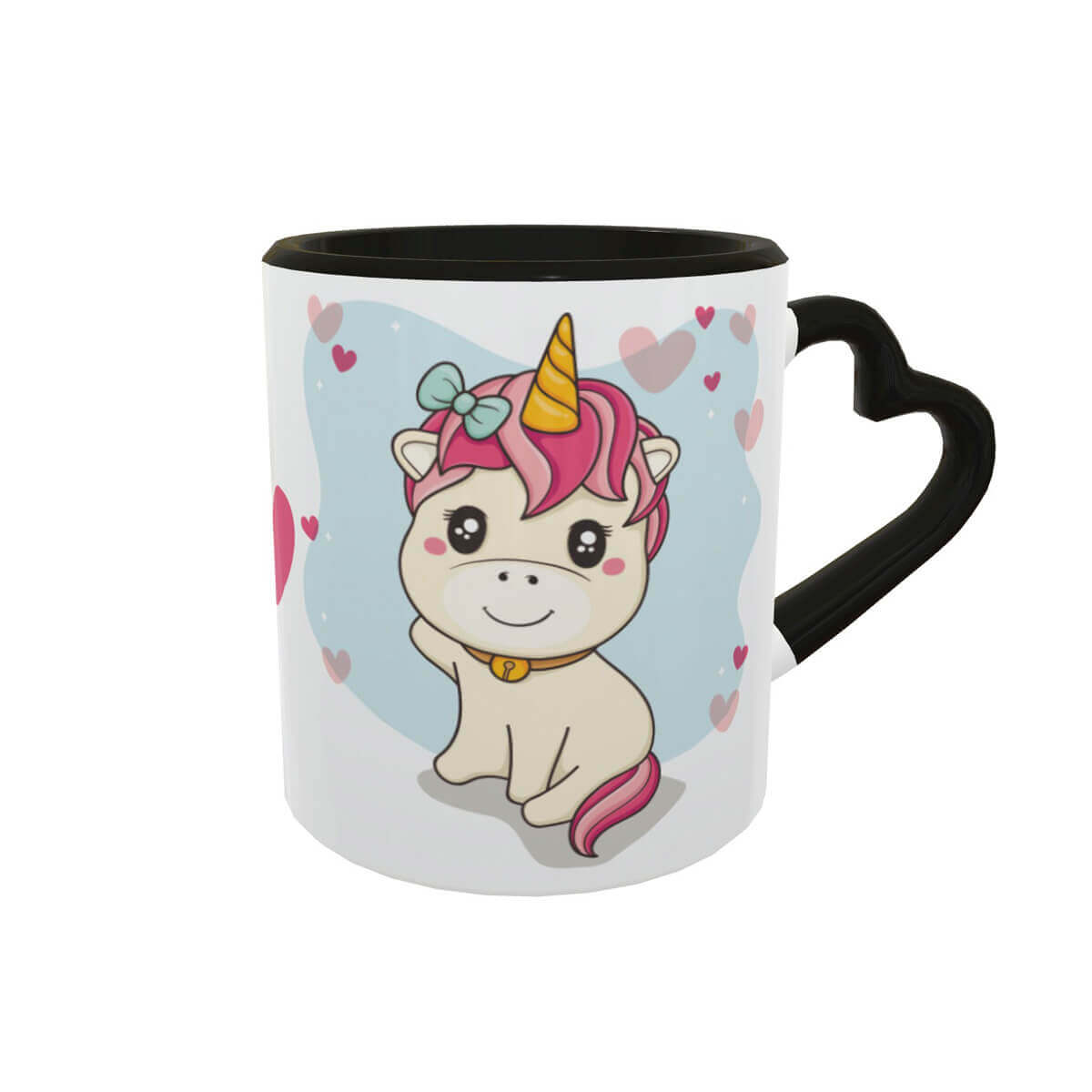 Caneca Casal unicórnios kawaii Presente Criativo Namorados geek 3