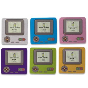 Kit 6 Porta copos Geek Gamer Retrô Colorido