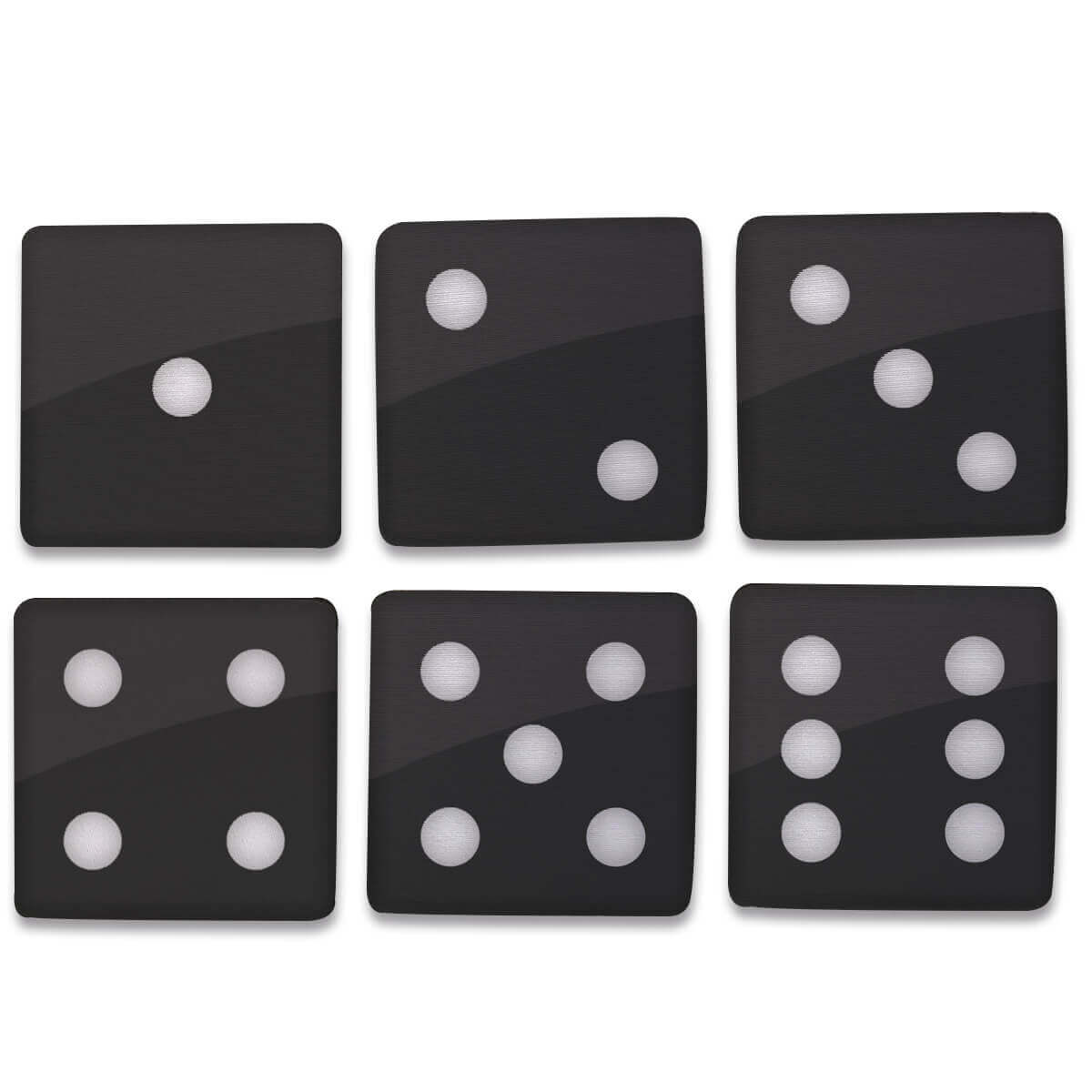 kit 6 Porta copos dado preto presente criativo 2 kit 6 Porta copos dado preto presente criativo 2