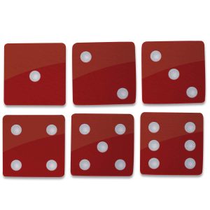 kit 6 Porta copos dado vermelho presente criativo 2
