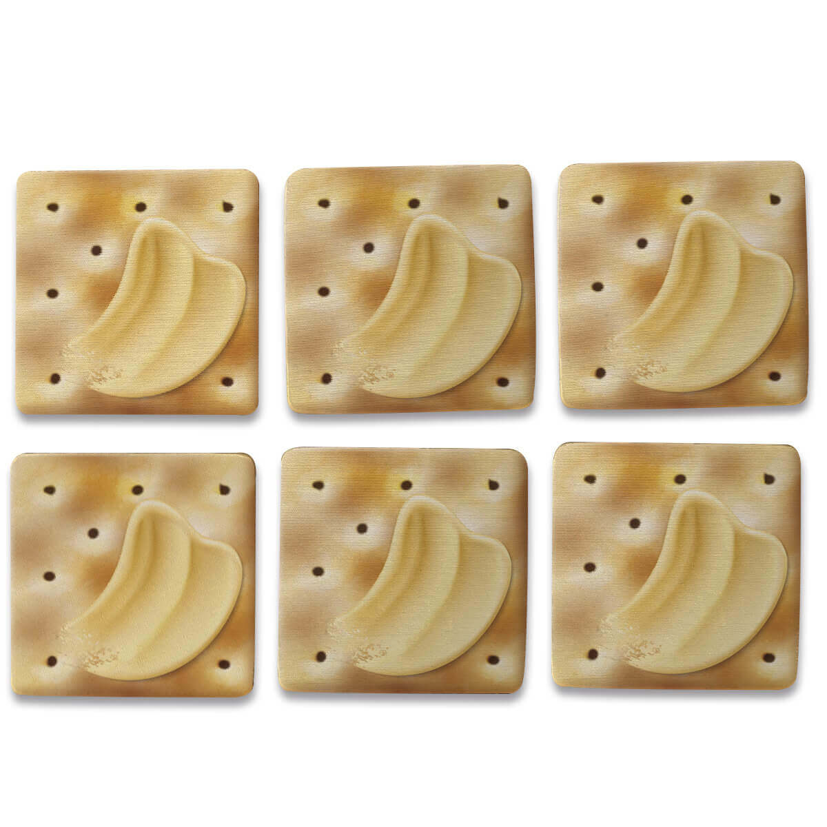 Kit 6 Porta Copos Biscoito Cracker Cozinha Criativa Kit 6 Porta Copos Biscoito Cracker Cozinha Criativa