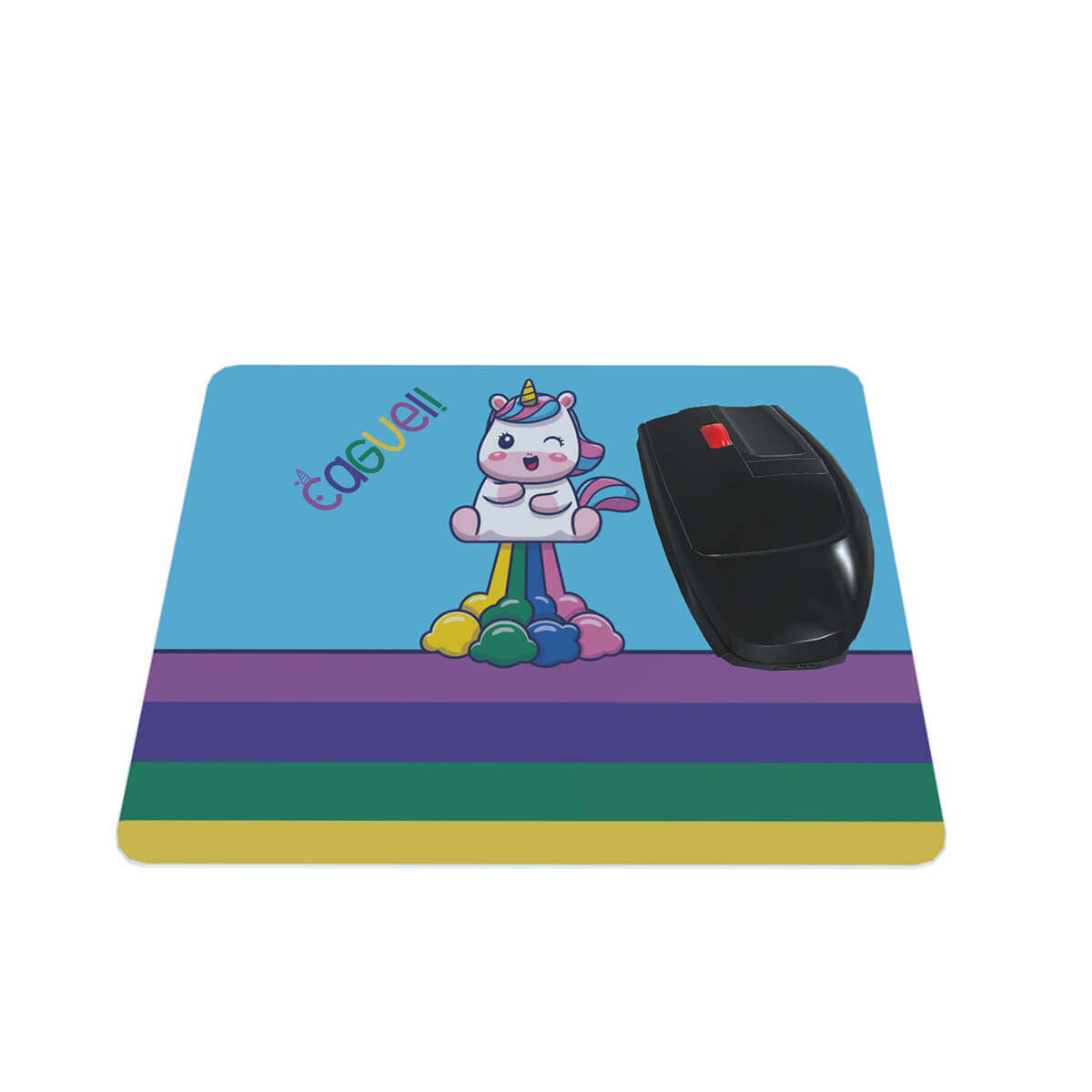 Mouse pad Criativo retangular 22x18 Unicornio Malcriado Caguei 2