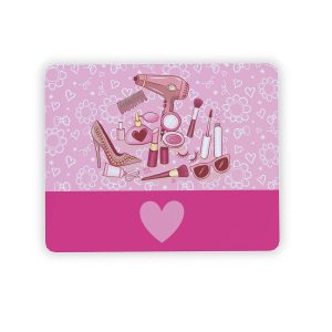 Mouse pad Geek Retangular Rosa Charmosa