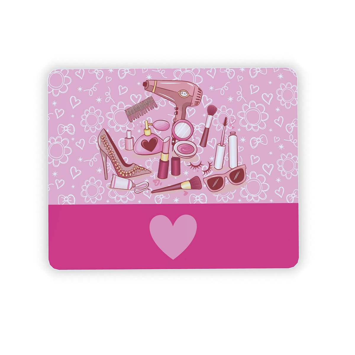 Mouse pad Geek Retangular Rosa Charmosa Mouse pad Geek Retangular Rosa Charmosa