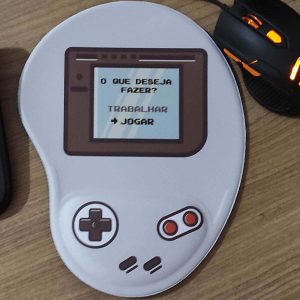 Mouse pad Geek ergonômico Gamer Boy Cinza 2