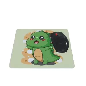 Mouse pad Geek retangular 22x18 Dinossauro Kawaii 2